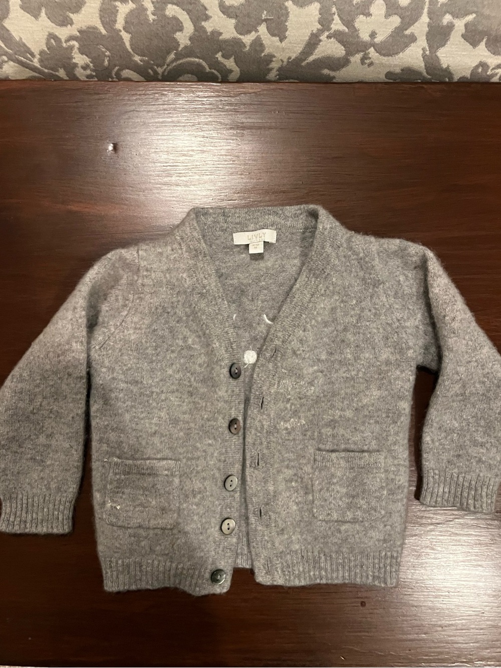 Lively Kids Gray Button-Front Knit Cardigan